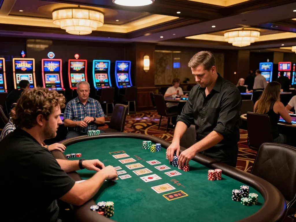 Gambling excitement at https://tx88.rent/ with blackjack players focusing intensely on the game.