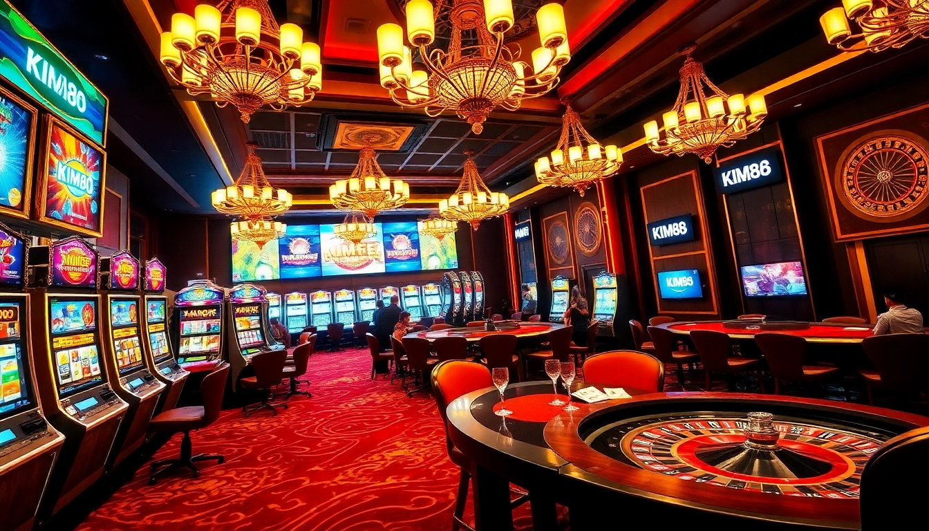 Experience thrilling gameplay at KIM88 casino with vibrant tables and exciting slot machines.