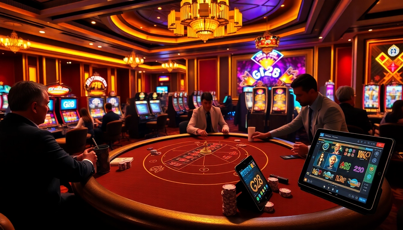 Experience thrilling poker action at G28 casino with vibrant tables and exciting gameplay.
