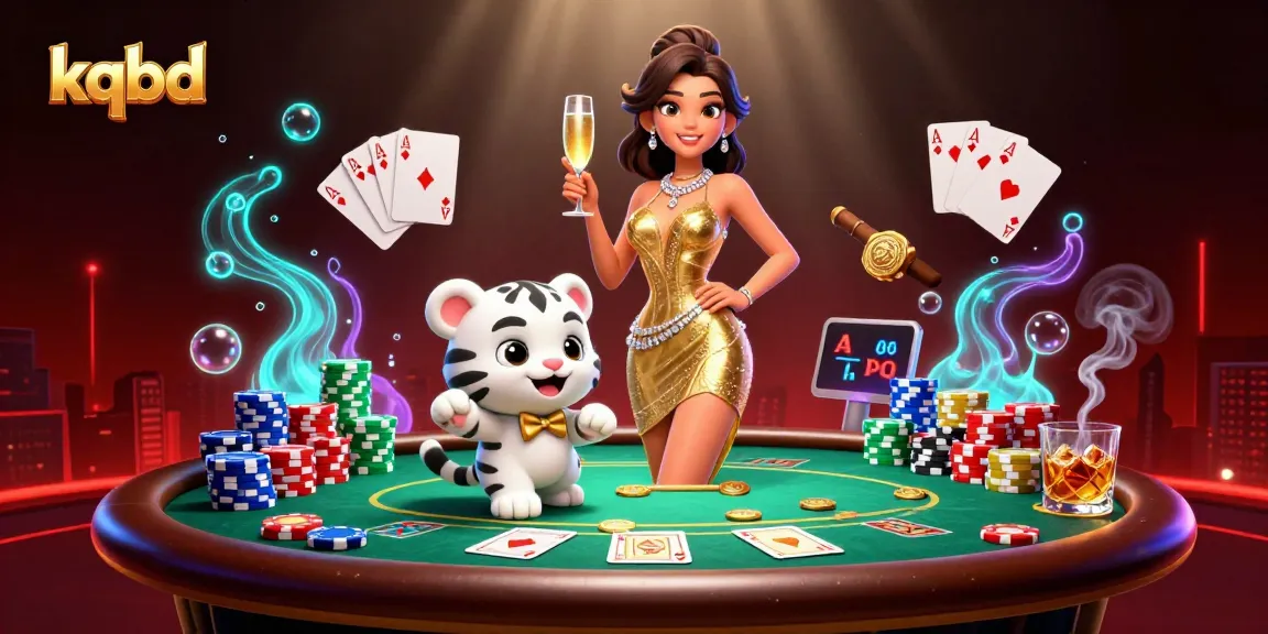 Experience the thrilling kqbd moment in a vibrant casino scene with poker action and excitement.