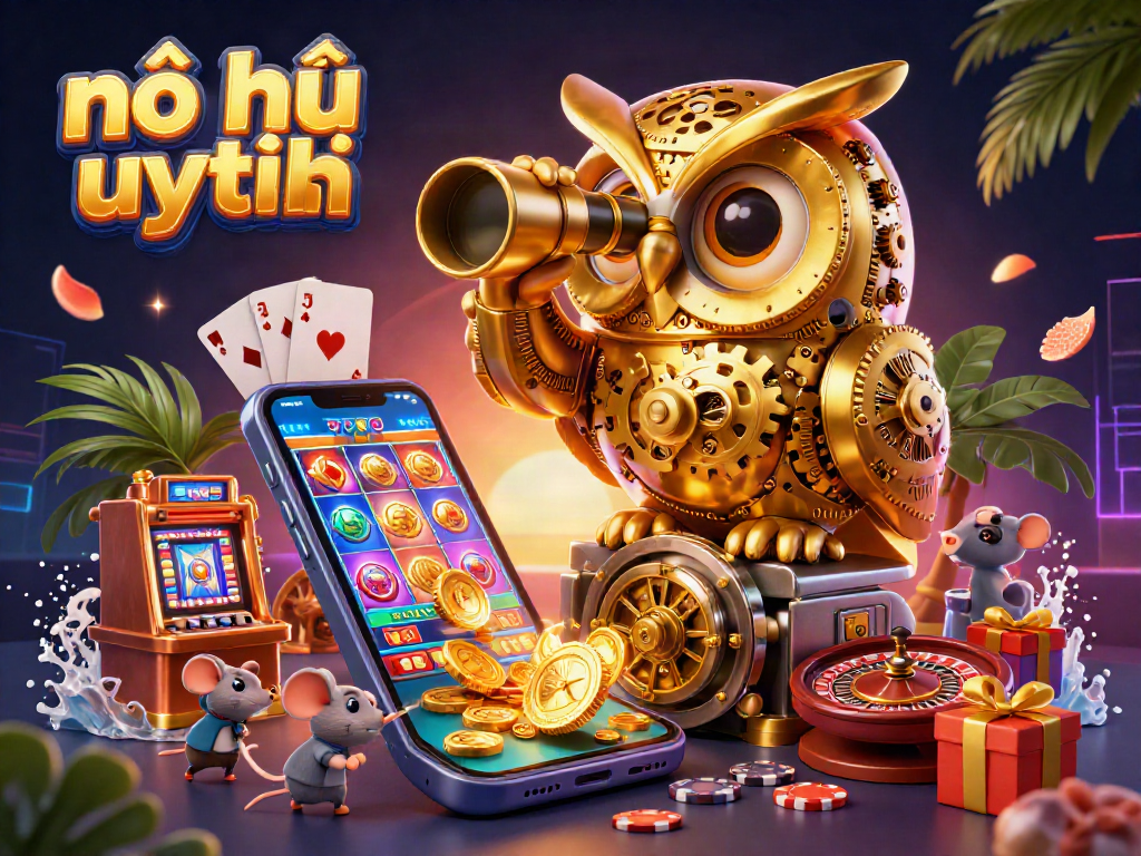 Engage with vibrant slots at nổ hũ uy tín with an 8K ultra-detailed 3D casino scene.