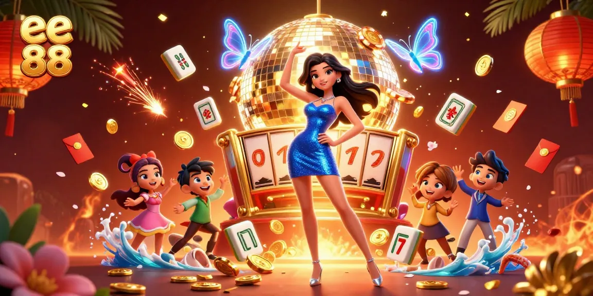 Experience vibrant gaming excitement at ee 88, featuring dynamic 3D casino elements and colorful visuals.