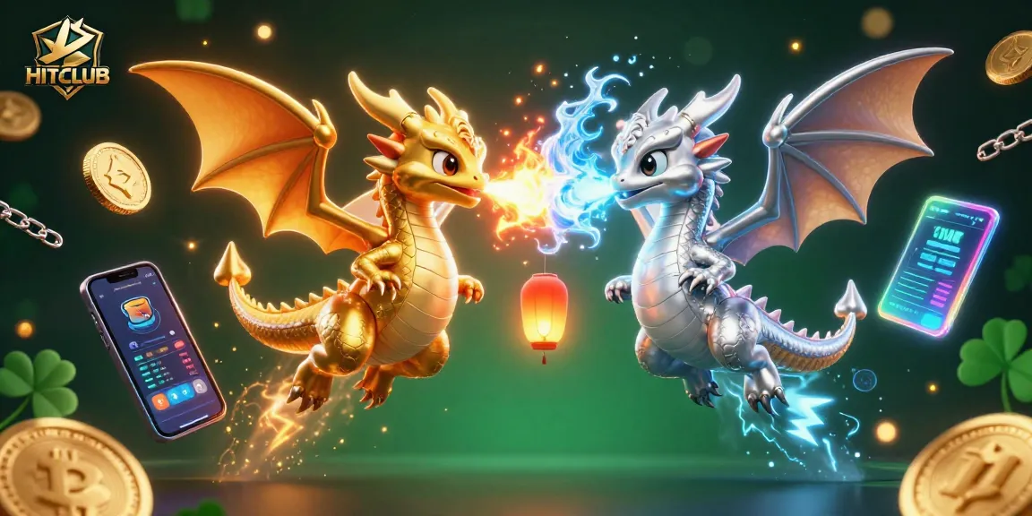 Join HITCLUB's thrilling adventures as cartoon dragons battle with crypto-themed elements.