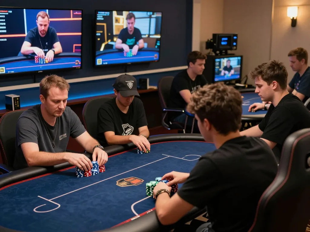 Fly 88 players engaging in intense online poker gameplay with colorful chips.