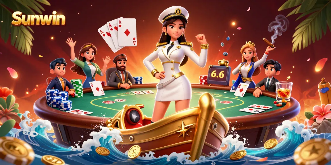 Experience thrilling moments at Sunwin with vibrant poker action and golden gaming elements.