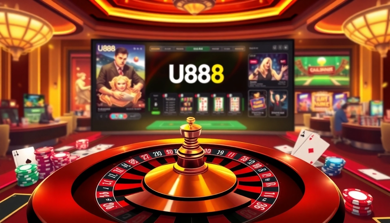 Experience thrilling U888 action at a luxurious casino with roulette and exciting games.