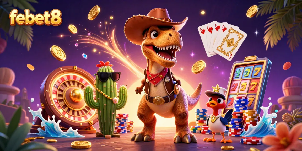 Win big with febet8 at this vibrant online casino featuring dynamic characters and rich game elements.