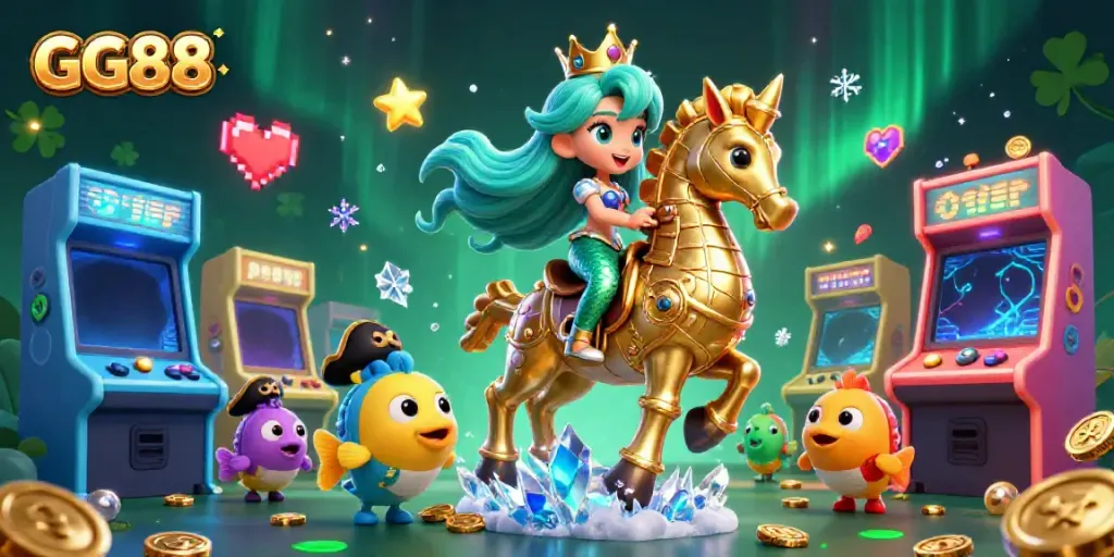 Win big at GG88 with a fantasy-themed underwater casino featuring mermaids and vibrant gaming elements.