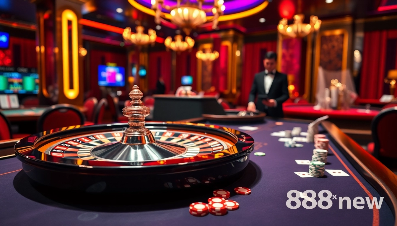 Experience thrilling gambling action at 888new with vibrant casino tables and engaging games.