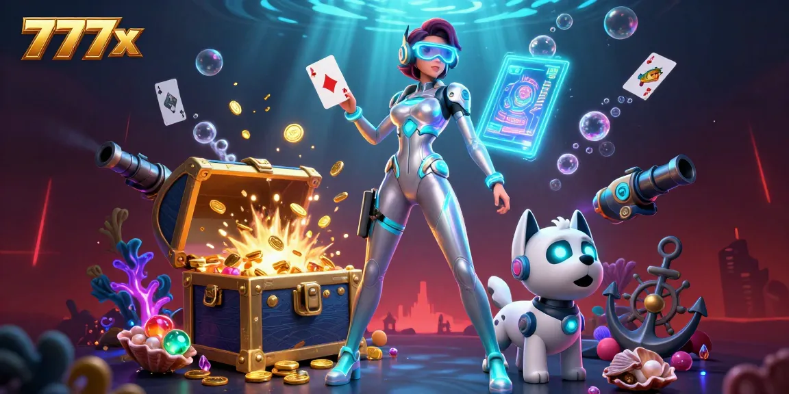 Win big with 777x at this vibrant underwater-themed casino experience filled with excitement.