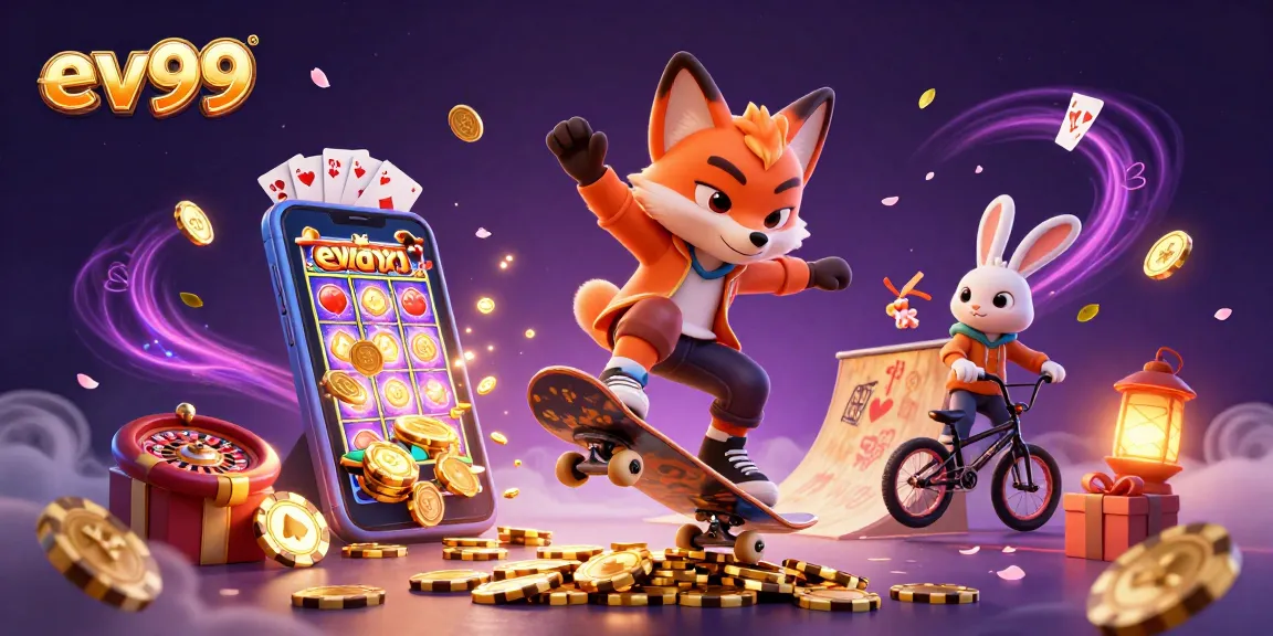 ev99 players enjoy thrilling casino experiences featuring vibrant, animated characters and engaging gaming elements.