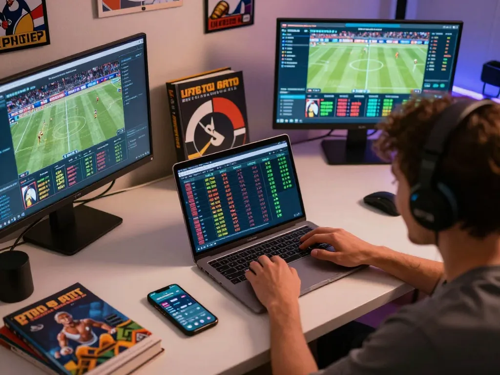 Engaging sports betting scene on tylekeonhacai88 platform, showcasing live odds and user interaction.