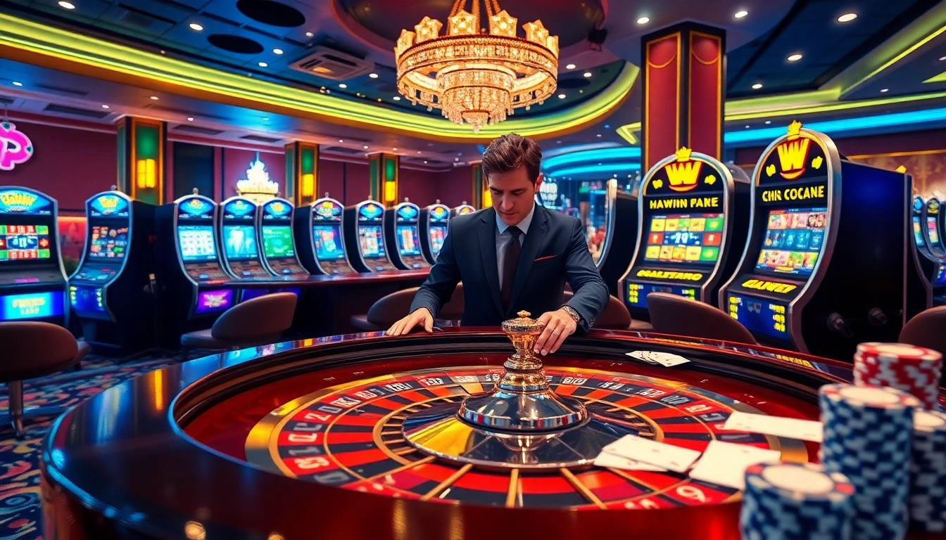 Haywin casino offers thrilling gaming experiences featuring roulette, cards, and vibrant slot machines.