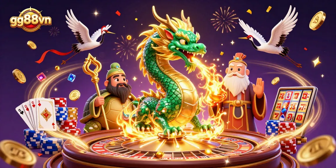 Experience thrilling moments at gg88vn with a vibrant 3D cartoon illustration showcasing epic casino adventures