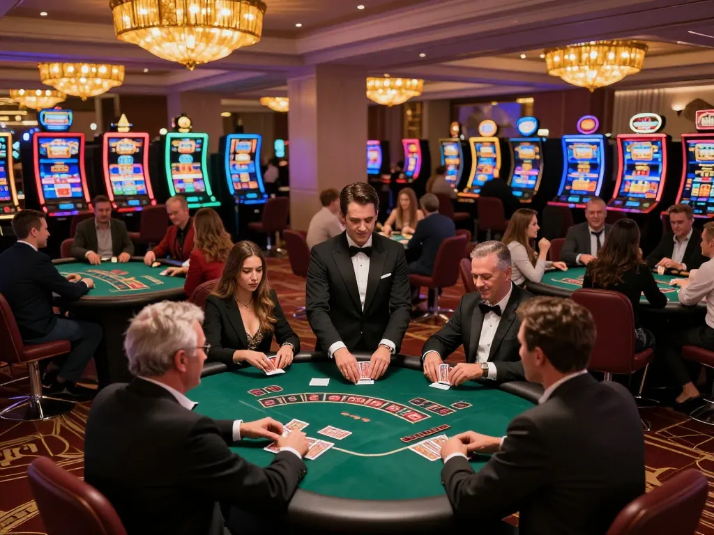 Engaging players at the NOHU casino floor, showcasing thrilling gameplay and vibrant atmosphere.