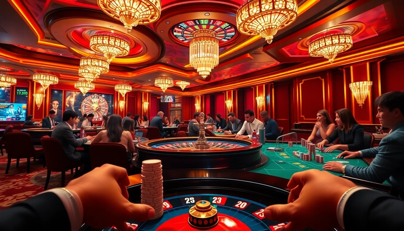 Experience the thrill of link cm88 mới nhất with vibrant casino tables and an exciting atmosphere.