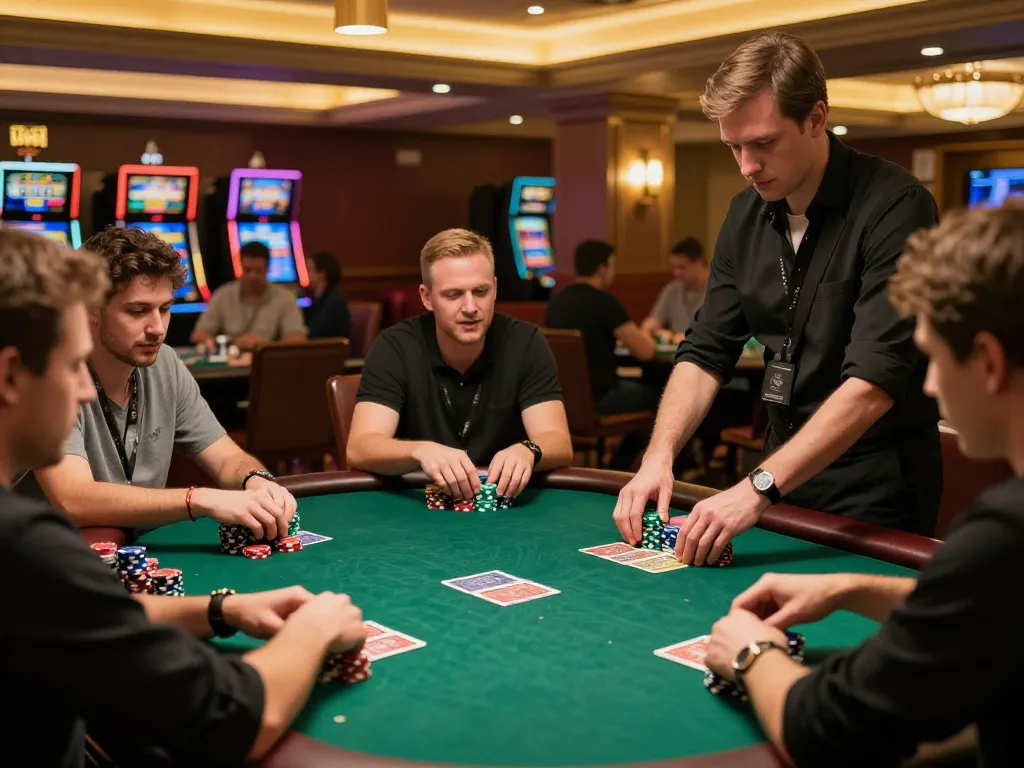 Players engaged in an exciting poker game with 88aa chips stacked at a stylish casino table.
