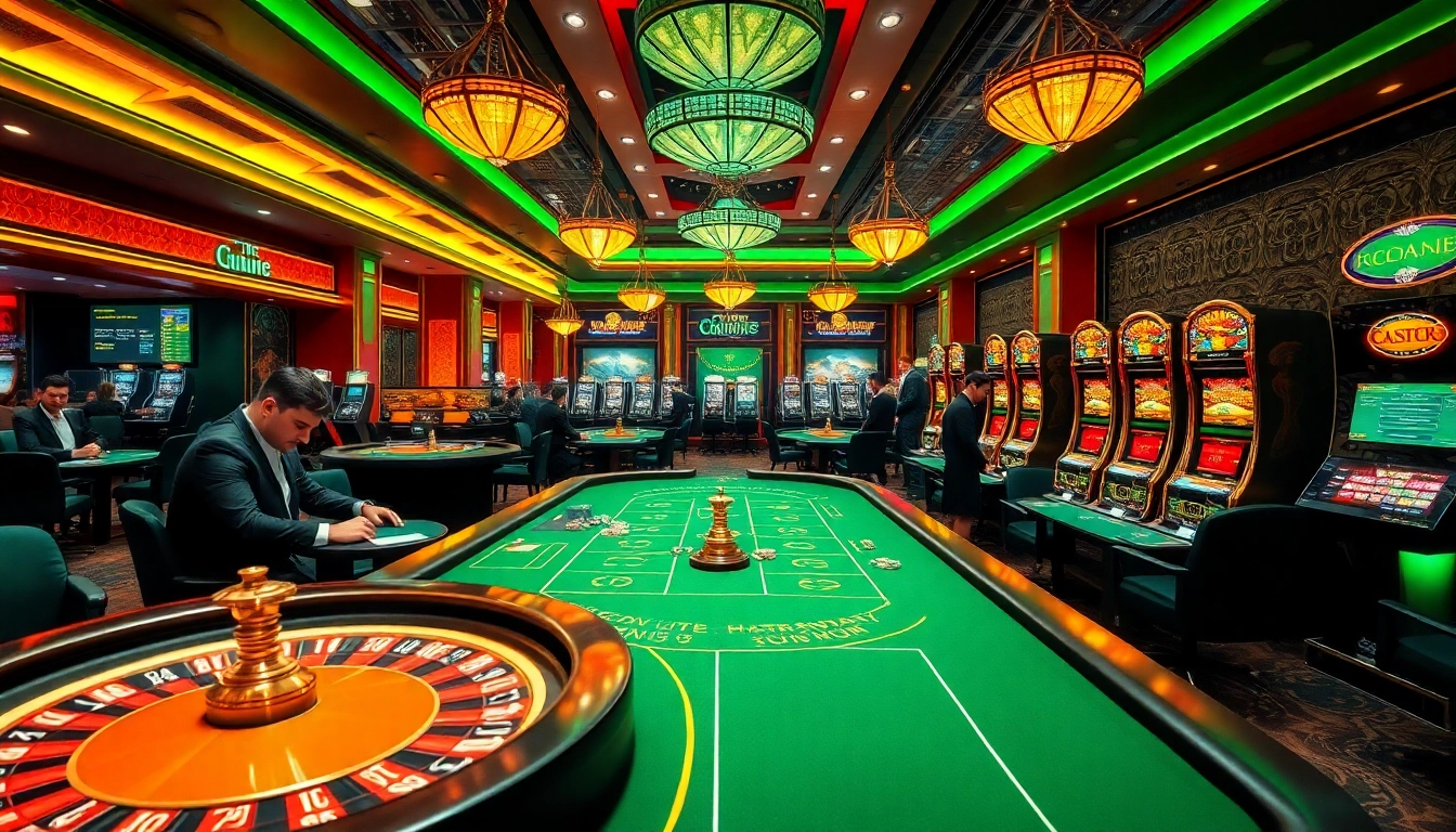 Experience the excitement of gambling at https://n188.bid/ with vibrant casino visuals showing dynamic gameplay.