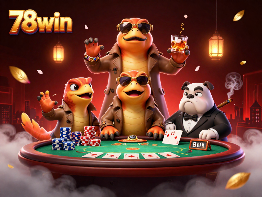 Experience thrilling gameplay at 78win with raptors in disguise attempting casino entry.