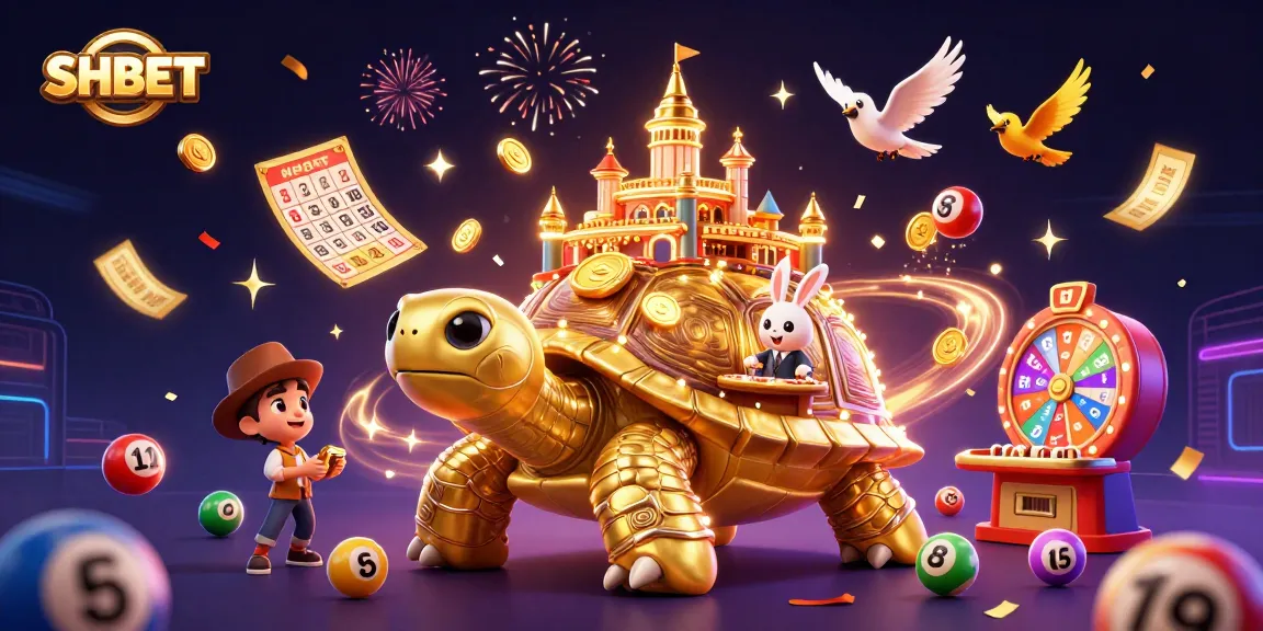 Win big at SHBET with a vibrant illustration showcasing exciting casino elements and a jubilant atmosphere.