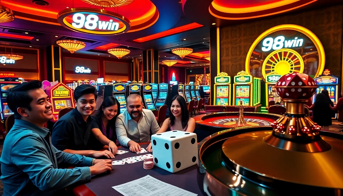 Engage with thrilling games at 98win.com featuring vibrant casino tables and active players.