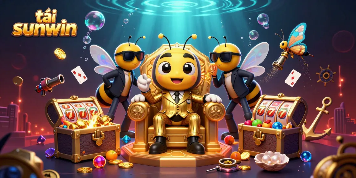 Engage with tải sunwin's golden gaming adventure featuring vibrant slot elements and a 3D mob boss.