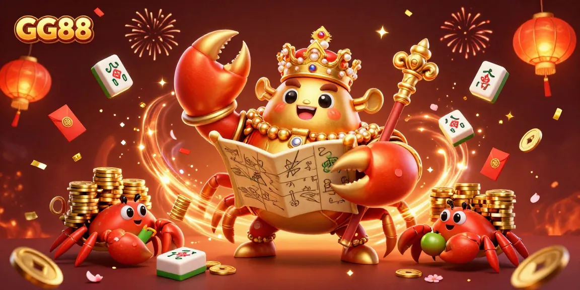 Experience thrilling gameplay with GG88's golden crab emperor amidst vibrant casino elements