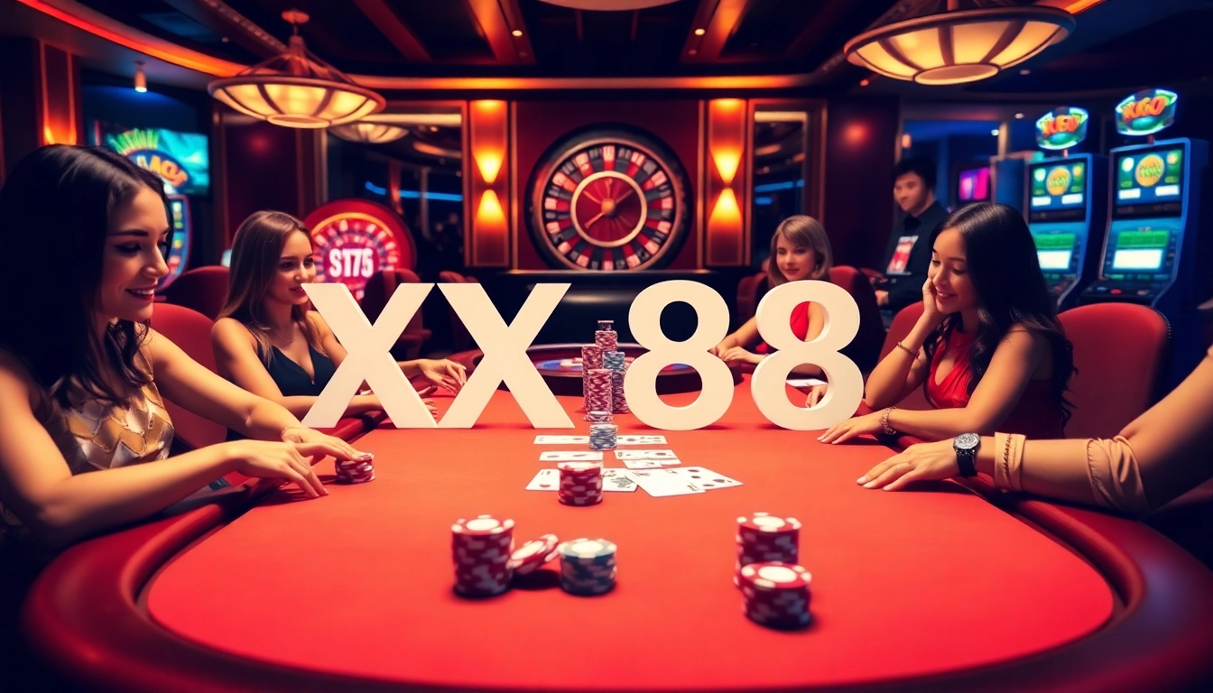 Join the excitement of gambling at XX88 with vibrant poker tables and thrilling games.