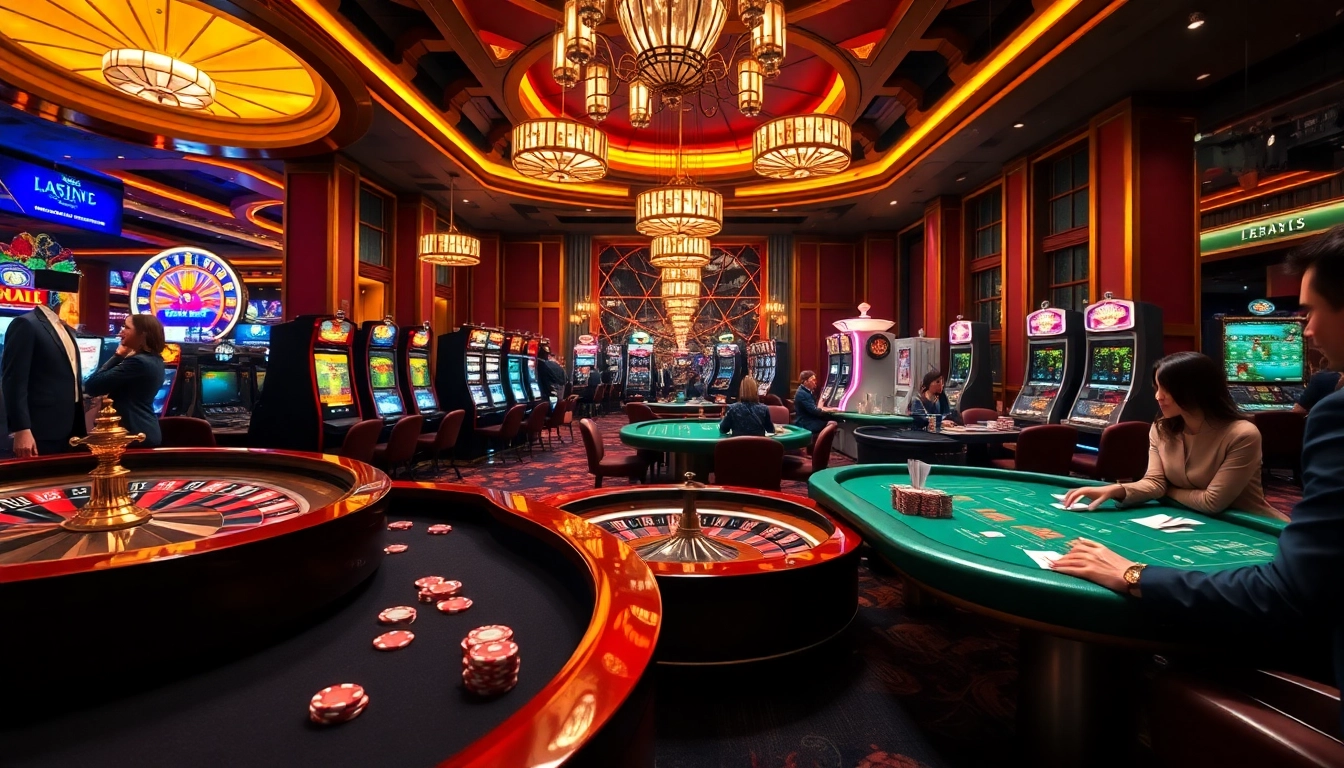 Experience the thrill of winning at https://pub88.in.net/ with an immersive casino scene featuring roulette and poker.