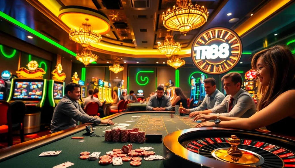 Experience the thrill of tr88 game with vibrant casino activities and engaged players.
