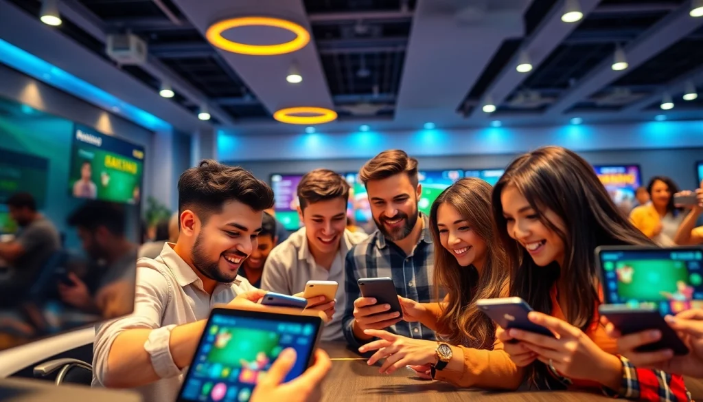 Engaging players using the new88go.com online betting platform with a modern interface.