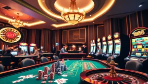 Experience TR88 GAME excitement with vibrant casino gaming elements and dazzling decor.