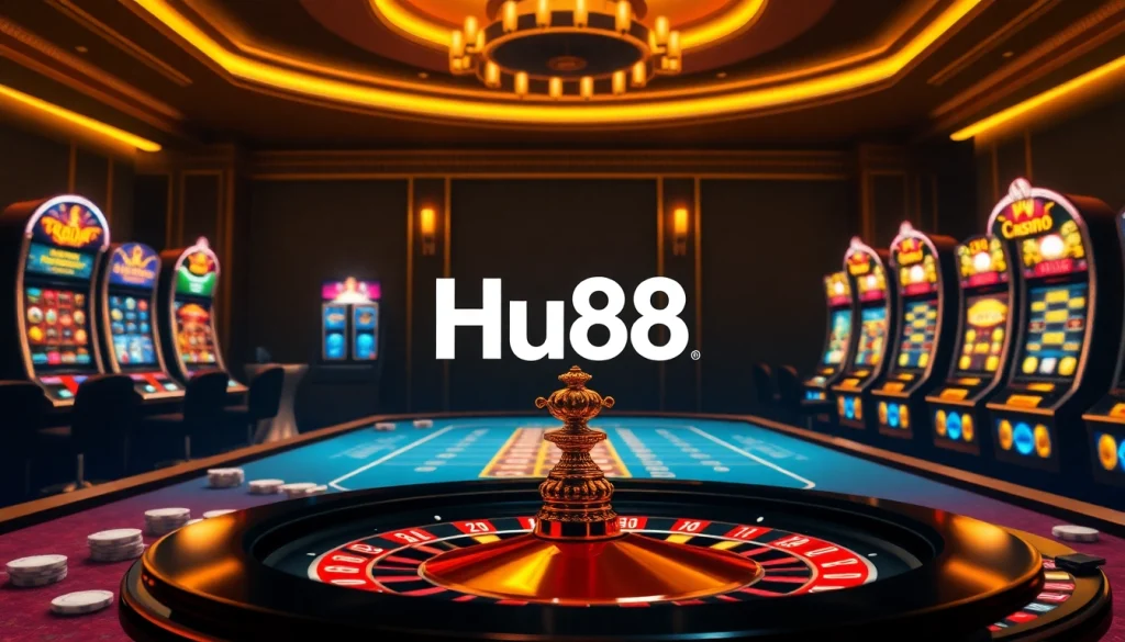 Experience the excitement of gambling at Hu88, featuring vibrant roulette tables and immersive slot machines.