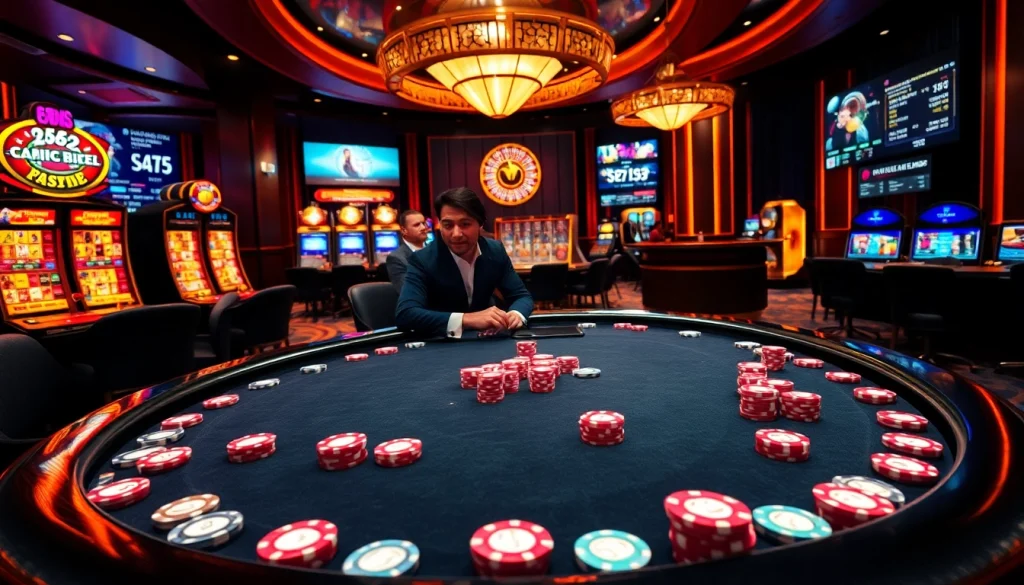 Engaging poker action with chips and a vibrant atmosphere at https://sv88s.pro casino.