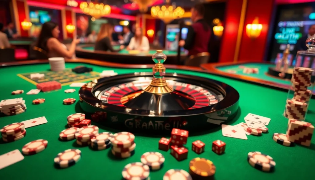 Experience intense gaming excitement at bong88.casa with vibrant casino tables and lively players.