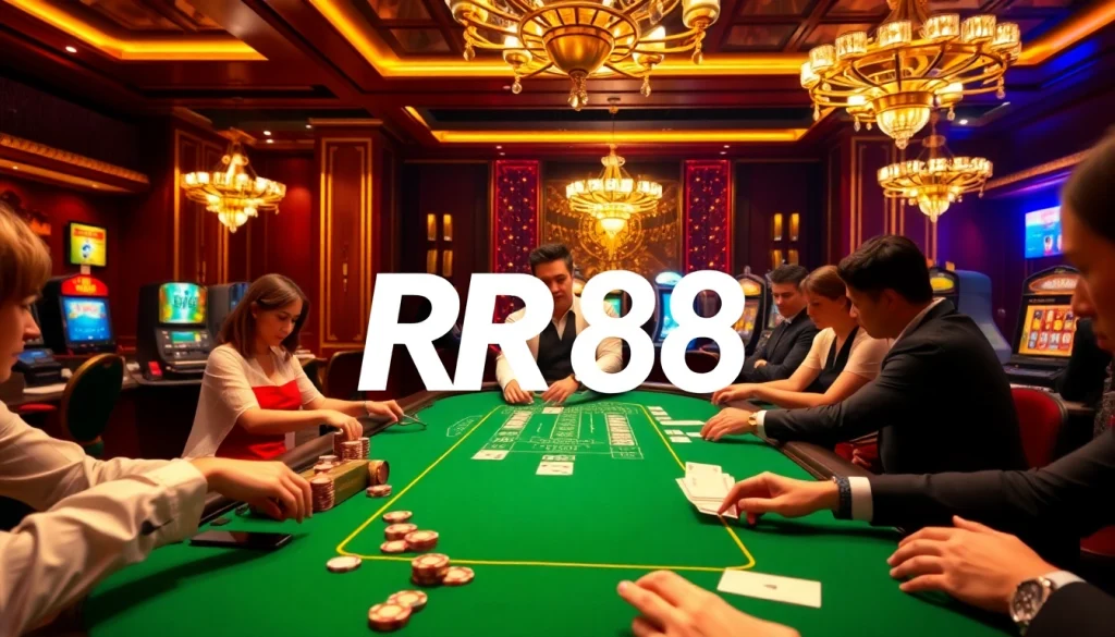 Players engaging at the RR 88 casino table, enjoying a thrilling live dealer experience.